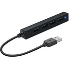 Концентратор Speedlink SNAPPY SLIM USB Hub, 4-Port, USB 2.0, Passive, Black (SL-140000-BK) U0406373
