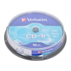 Диск CD-R Verbatim 700Mb 52x Cake box 10шт Extra (43437) K0000394