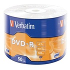 Диск DVD-R Verbatim 4.7Gb 16X Wrap-box 50шт MATT SILVER (43788) U0029323 