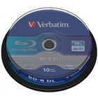 Диск BD-R Verbatim DL 50Gb 6x Cacke 10шт (43746) U0155147