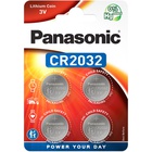 Батарейка Panasonic CR 2032 Lithium * 4 (CR-2032EL/4B) U0675497