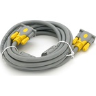 Кабель мультимедійний VGA M to VGA M 3.0m 1080P grey-yellow Merlion (YT-VGA(M)/(M)3+6GR-3m) U1084952