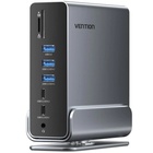 Концентратор Vention USB-C 15-in-1 2xHDMI + DisplayPort + RJ45 + SD/TF + 3.5mm gray (TPUH0) U1179437