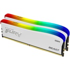 Модуль пам'яті для комп'ютера DDR4 32GB (2x16GB) 3600 MHz Beast White RGB SE Kingston Fury (ex.HyperX) (KF436C18BWAK2/32) U0874239