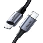 Дата кабель USB-C to Lightning 2.0m US304 20V/3A 60W Black Ugreen (60761) U0763999