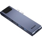 Концентратор Baseus USB-C Thunderbolt 7-in-1 2xUSB 3.0 + 1xUSB-C PD + HDMI 4K60Hz + SD/TF + 1xRJ45 1000Mbps gray (CAHUB-L0G) U1145079