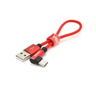 Дата кабель USB 2.0 AM to USB-C 0.2m 2.4A red VEGGIEG (YT-UT-20R) U1084921