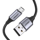 Дата кабель USB 2.0 AM to Micro 5P 0.5m 2A US290 black Ugreen (60145) U1106826