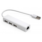 Концентратор Vinga 3xUSB2.0 + RJ45 100Mbps (VCP2H3USB2LANWH) U0398078