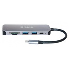 Концентратор D-Link DUB-2325 2xUSB3.0, 1xUSB TypeC, 1xSD, 1x-microSD, USB TypeC (DUB-2325) U0576741