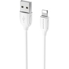 Дата кабель USB 2.0 AM to Lightning 1.0m 2.4A PVC BX19 white BOROFONE (6931474701763) U1067133