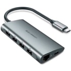Концентратор Ugreen USB3.0 Type-C to USB 3.0x3/HDMI/RJ45/SDTF/PD CM121 (50538) U0806726