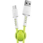 Дата кабель USB 2.0 AM to Type-C 1.0m Soft white/lime Pixus (4897058531169) U0356653