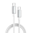 Дата кабель USB-C to USB-C 1.0m 5A 100W zinc alloy braided white ColorWay (CW-CBPDCC098-WT) U1170579