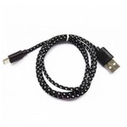 Дата кабель USB 2.0 AM to Micro 5P 2color nylon 1m black Vinga (VCPDCMBN31BK) U0311048