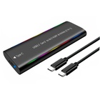 Кишеня зовнішня Dynamode M.2 SSD NVMe/SATA combo USB3.2 GEN2 Type-C aluminium black (DM-CAD-SSD10) U1076279