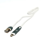 Дата кабель PowerPlant Quick Charge 2A 2-в-1 flat USB 2.0 AM – Lightning/Micro 1м (KD00AS1292) U0206346