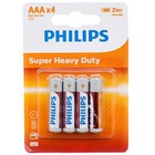 Батарейка PHILIPS AAA R03 LongLife Zinc Carbon * 4 (R03L4B/10) U0419903