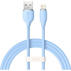 Дата кабель USB 2.0 AM to Lightning 2.0m 2.4A Jelly Liquid Silica Gel Blue Baseus (CAGD000103) U0829546