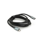 Дата кабель USB-C M/F 2.0m USB 3.2 Gen2 100W 10Gbps 4K60Hz black Voltronic (YT-TC-TC-EXB-2m) U1084842