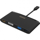Концентратор ST-Lab USB 3.1 Type-C to HDMI 4K + DVI + VGA + 2хUSB3.0 + Gigabit R (U-2200) U0641712