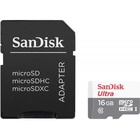 Карта памяти SANDISK 16GB microSD Class 10 UHS-I Ultra (SDSQUNS-016G-GN3MA) U0264935