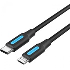 Дата кабель USB-C to Micro 5P 1.5m 10W black VENTION (COVBG) U1137352