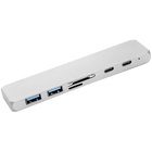 Концентратор PowerPlant Type-C - HDMI 4K, USB 3.0, USB Type-C, SD, microSD (CA911684) U0421885