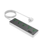 Мережевий фільтр живлення HOCO AC13A 5 роз, USB, USB-C, 17W, 1,5м, Black (HOCO AC13A/B) U1195568