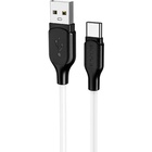 Дата кабель USB 2.0 AM to USB-C 1.0m 3A silicone BX42 white BOROFONE (6931474736772) U1067148