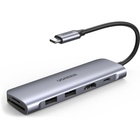 Концентратор Ugreen USB3.0 Type-C to HDMI/SDTF/USB 3.0x2/PD CM195 (70411) U0806723