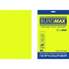 Бумага Buromax А4, 80g, NEON yellow, 20sh, EUROMAX (BM.2721520E-08) U0576863