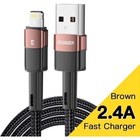 Дата кабель USB 2.0 AM to Lightning 2.0m 2.4A brown Essager (EXCL-XCA12) U1106711