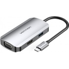 Концентратор Vention USB3.1 Type-C --> HDMI/VGA/USB 3.0/PD 100W Hub 4-in-1 (TOAHB) U0574964