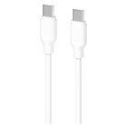 Дата кабель USB-C to USB-C 1.0m Glow 60W white 2E (2E-CCCC-WH) U0720438