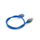 Дата кабель USB 2.0 AM/AF 0.5m transparent blue Voltronic (YT-AM/AF-0,5TBL) U1083371