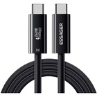 Дата кабель USB-C to USB-C 1.0m Thunderbolt 4 240W 8K60Hz black Essager (EXCTT4-PL01-P) U1106739