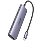 Концентратор Ugreen USB-C 7-in-1 2xUSB 3.0 + USB-C PD100W + HDMI 4K30Hz + SD/TF black (15214) U1182346