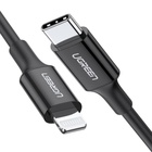 Дата кабель USB-C to Lightning 1.0m US1713A Nickel Plating ABS Shell Black Ugreen (60751) U0763996