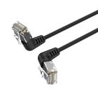 Патч-корд 1.5м, UTP cat 6a RJ-45 90° corner black Vention (IBOBG) U1125624