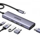 Порт-реплікатор Ugreen Dock CM511 5in1 USB3.1 Type-C --> HDMI 60Hz/3xUSB-А 3.0/Type-C/PD 100W (15597) U1120201