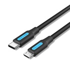 Дата кабель USB-C to Micro 5P 1.0m 2A black Vention (COVBF) U1125552