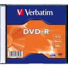 Диск DVD Verbatim 4.7Gb 16X SlimBox 1шт MatteSilv AZO (43547-1disk) S0009995