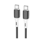 Дата кабель USB-C to USB-C 1.0m 3A 60W silicone black BOROFONE (6974443384802) U1089588
