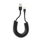 Дата кабель USB 2.0 AM to Type-C 1.0m spiral black ColorWay (CW-CBUC051-BK) U0624101