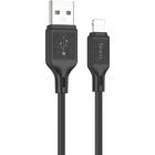 Дата кабель USB 2.0 AM to Lightning 1.0m silicone black HOCO (6931474788405) U1089608
