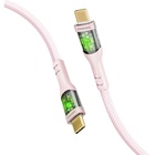 Дата кабель USB-C to USB-C 1.2m 60W PD TransLine-CC pink Promate (transline-cc.pink) U1071412