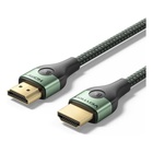 Кабель мультимедійний HDMI M to HDMI M 1.5m 8K ultra thin cotton braided green Vention (ALOGG) U1125481