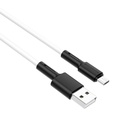 Дата кабель USB 2.0 AM to Micro 5P 1.0m silicone white BOROFONE (6931474710383) U1089582