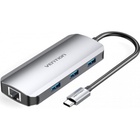 Концентратор Vention USB3.1 Type-C --> HDMI/USB-C Gen 1/USB 3.0x3/PD 100W Hub 6-i (TOFHB) U0574963
